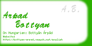 arpad bottyan business card