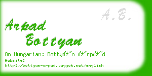 arpad bottyan business card